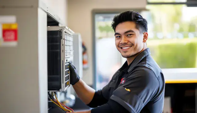 Commercial HVAC installation